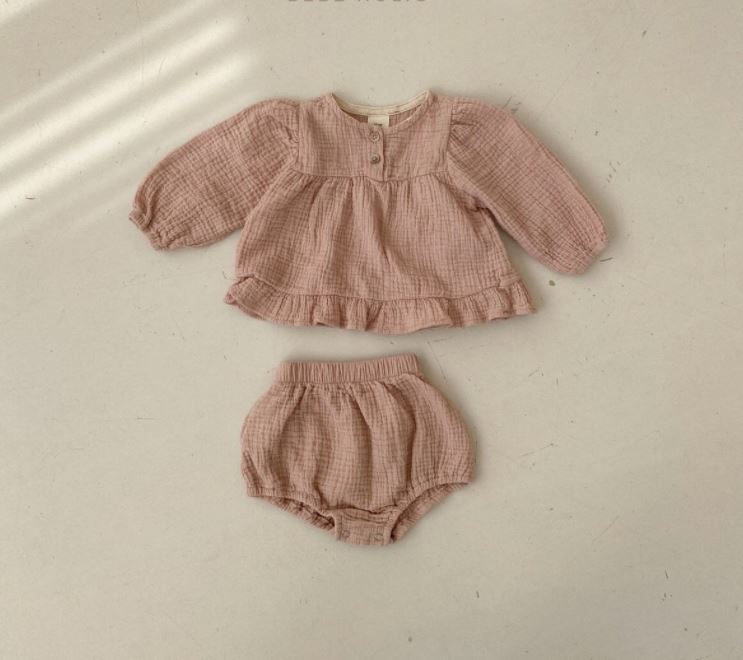 Two Button Blouse Bloomer Set