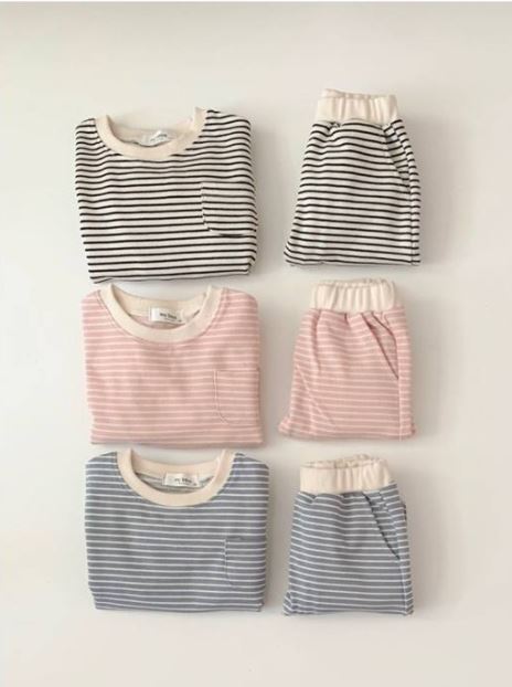 Candy Striped Top & Bottom Set