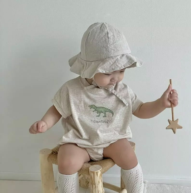 Neutral Dino Romper and Shirt